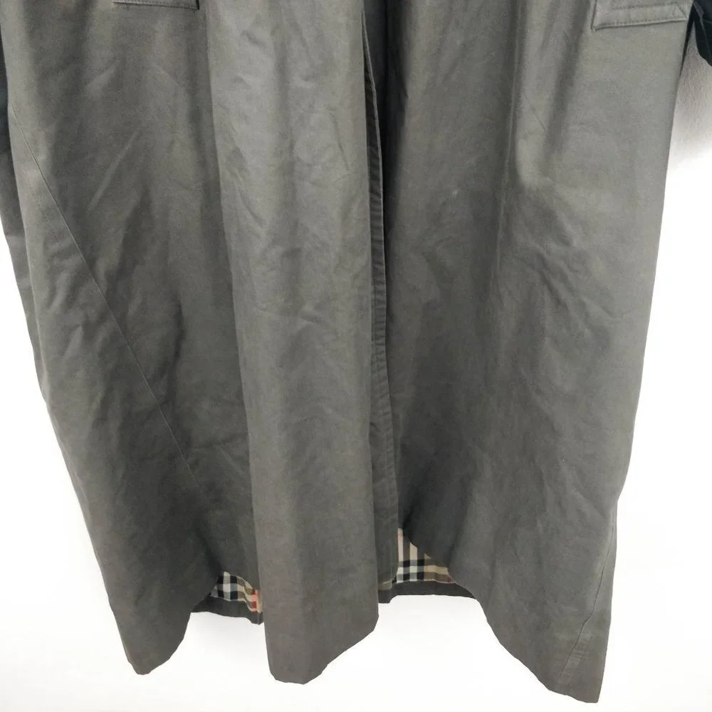 Vintage Burberry Olive Nova Check Coat with Liner